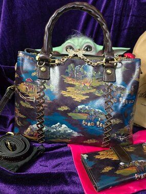 Patricia Nash Dorothy Satchel w/Wallet in Montana Prairie Skies - New - SALE